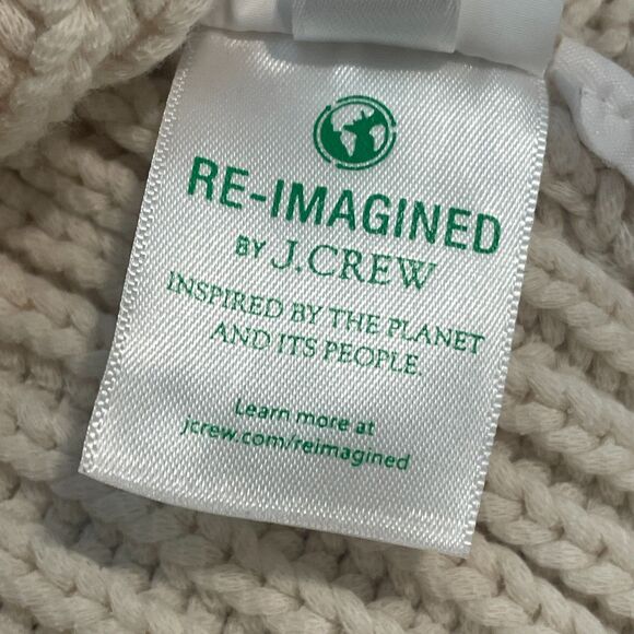 ~ J.Crew Med Cable Knit Sweater Womens Chunky Ribbed Thick Cotton Blend Crewneck - Picture 12 of 13